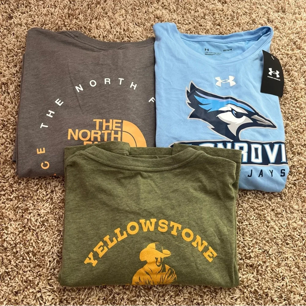 Bundle Of Men’s Teeshirts (Under Armour, The North Face, Wrangler)